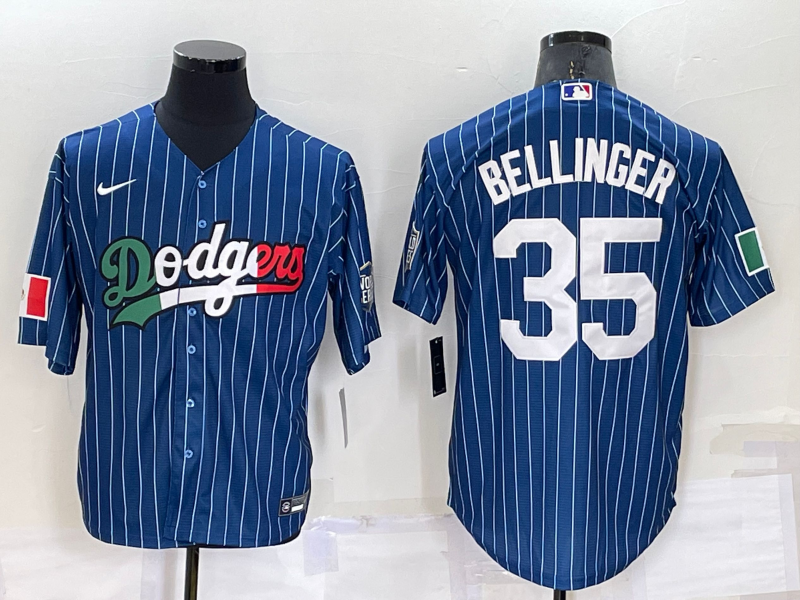 Men's Los Angeles Dodgers #35 Cody Bellinger Navy Mexico World Series Cool Base Stitched Baseball Jersey Men's Los Angeles Dodgers #35 Cody Bellinger Navy Mexico World Series Cool Base Stitched Baseball Jersey